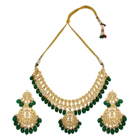 Handcrafted Traditional Kundan Necklace And Earrings Set